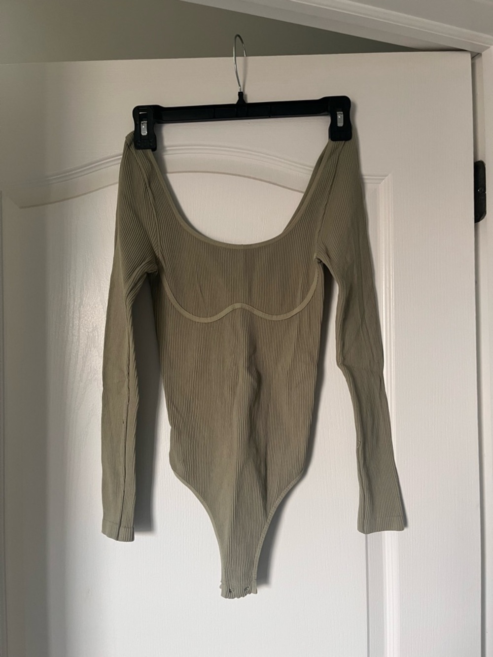 Free People Sage Long Sleeve Scoop Neck Ribbed Bodysuit
